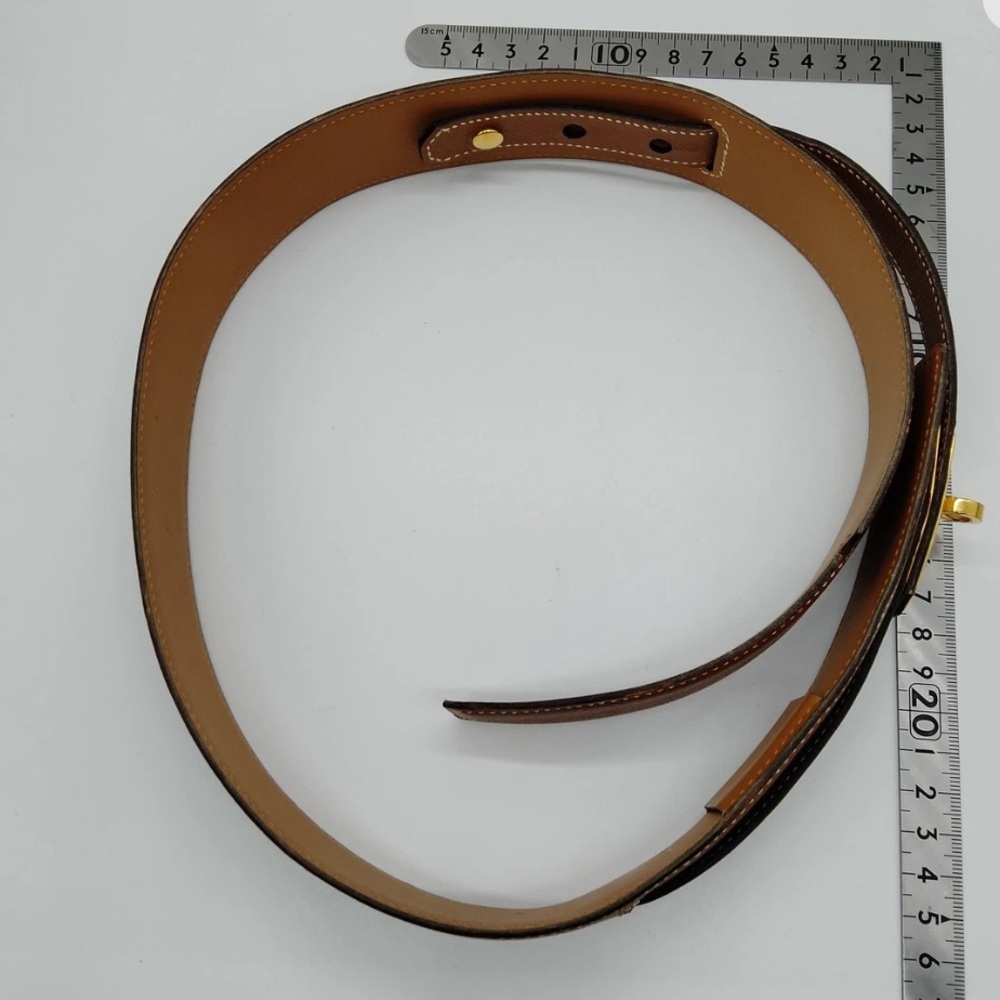 HERMES KELLY LEATHER BELT - Picture 10 of 11